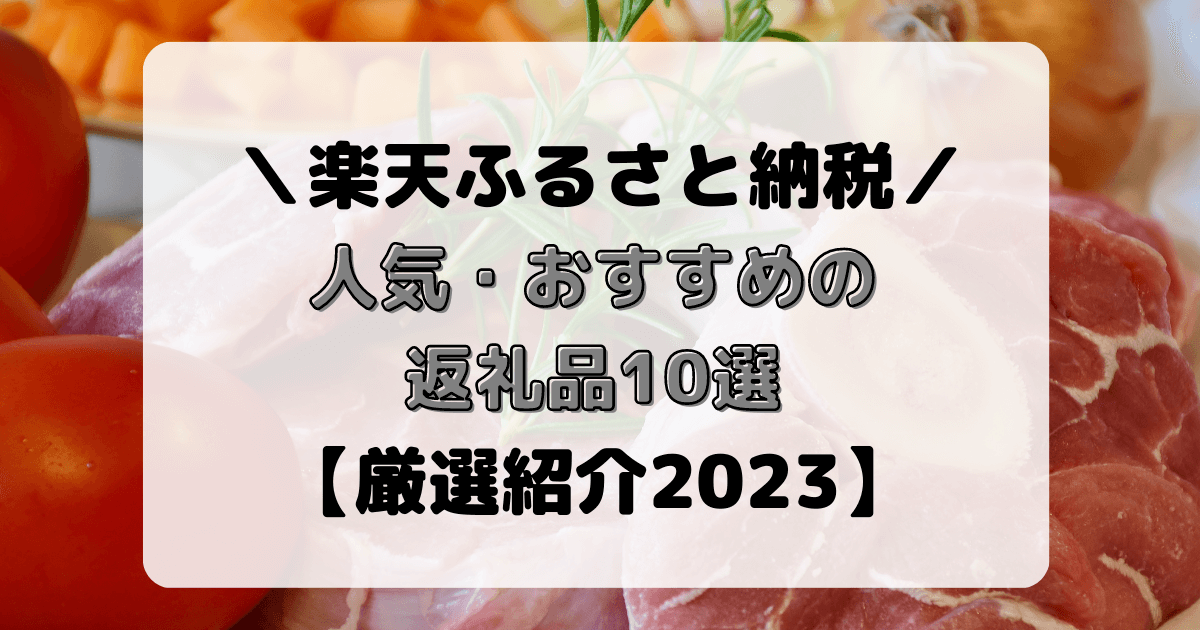 ふるさと納税　人気　返礼品　2023