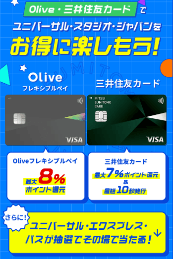 Olive USJで8％還元