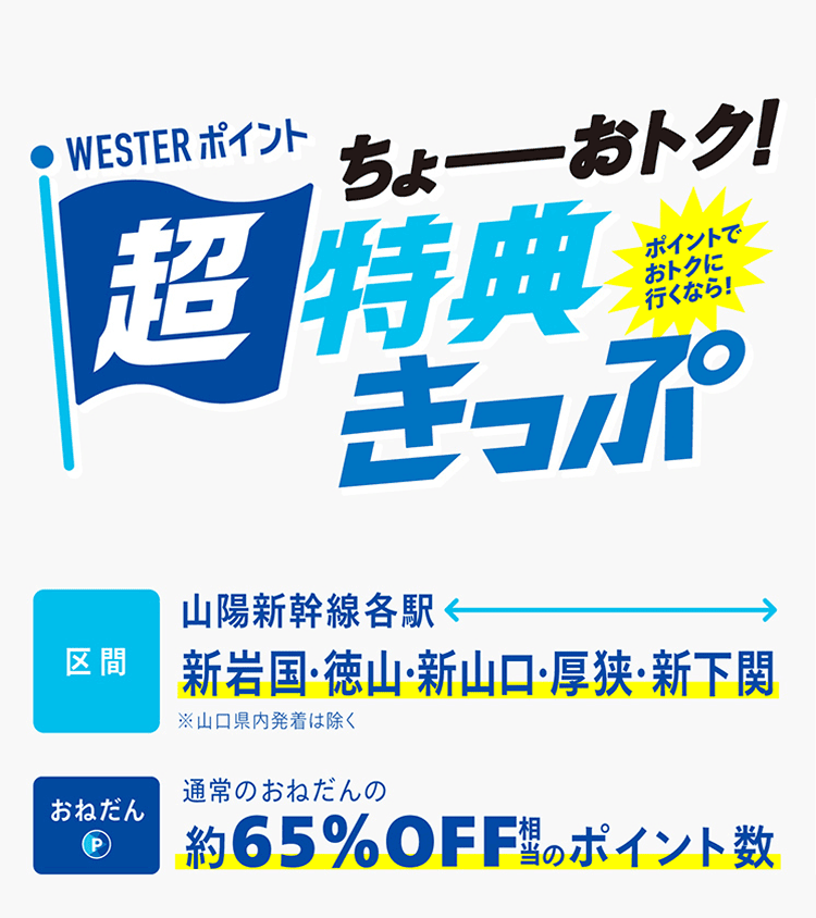 WESTERポイント超特典きっぷ2026.9