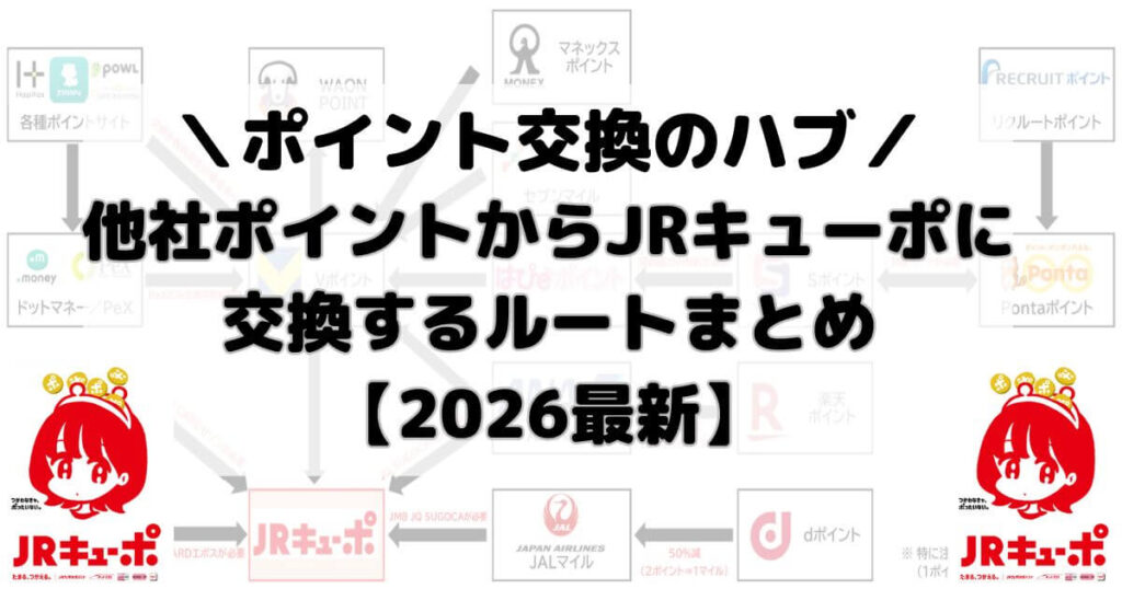 他社ポイントからJRキューポに交換するルートまとめ【2026最新】